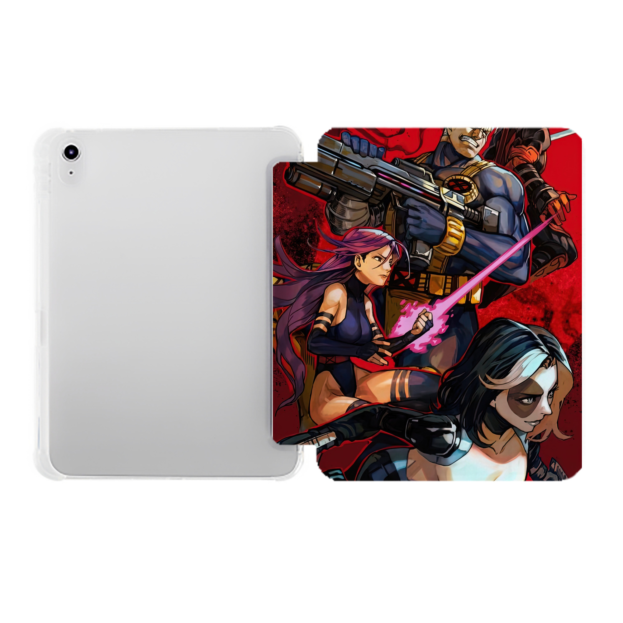 （画像用） Deadpool デッドプール IPad ケース ペン収納付き 三つ折りスタンド PUレザー×シリコン 対応機種9.5/10.5/10.9インチ